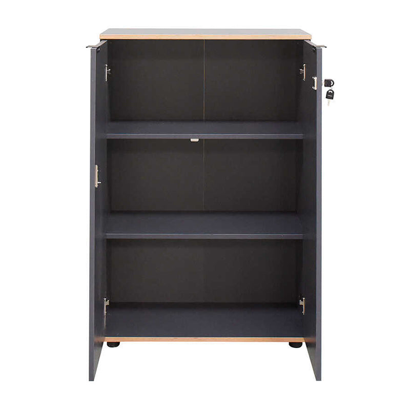 Ντουλάπι Γραφείου Rio με Κλειδαριά Χρώμα Ανθρακί 72x34x109