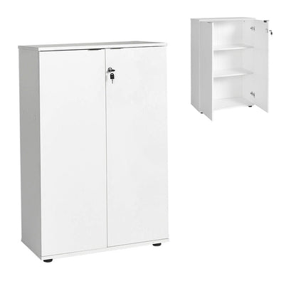 Ντουλάπι Γραφείου Rio με Κλειδαριά Χρώμα Λευκό 72x34x109