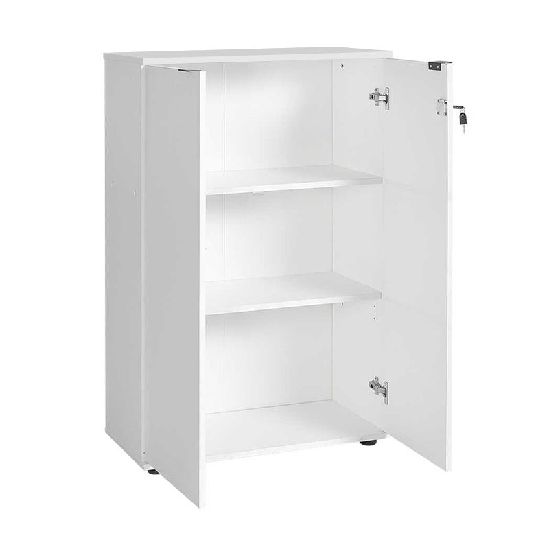 Ντουλάπι Γραφείου Rio με Κλειδαριά Χρώμα Λευκό 72x34x109