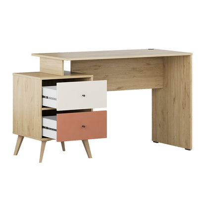 Γραφείο Εργασίας Terra Χρώμα Florida Oak 129x55x75