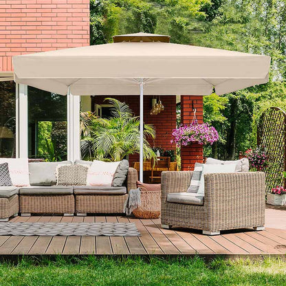 Ομπρέλα Επαγγελματική Juno Τηλεσκοπική Αλουμινίου Χρώμα Εκρού 4x4M