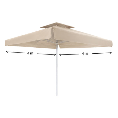 Ομπρέλα Επαγγελματική Juno Τηλεσκοπική Αλουμινίου Χρώμα Εκρού 4x4M