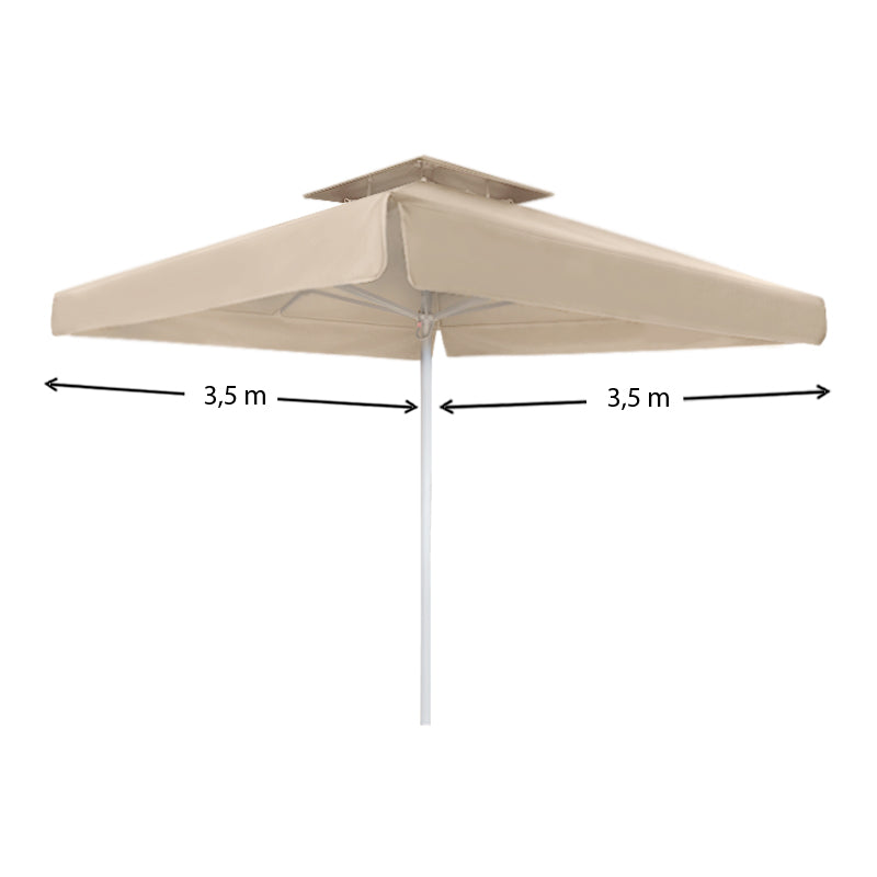 Ομπρέλα Επαγγελματική Juno Τηλεσκοπική Αλουμινίου Χρώμα Εκρού 3,5x3,5M