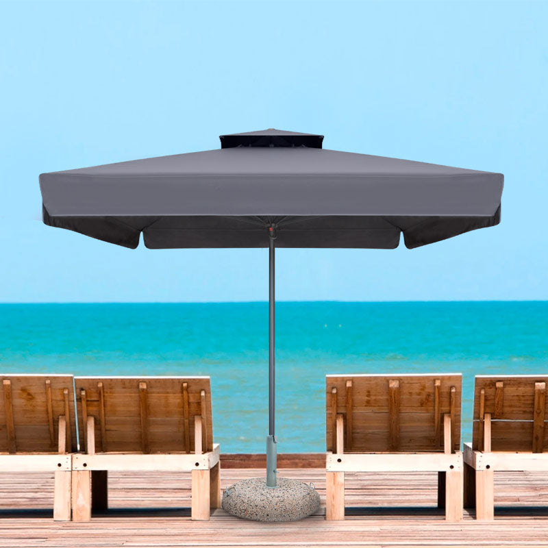 Ομπρέλα Επαγγελματική Juno Τηλεσκοπική Αλουμινίου Χρώμα Ανθρακί 3,5x3,5m