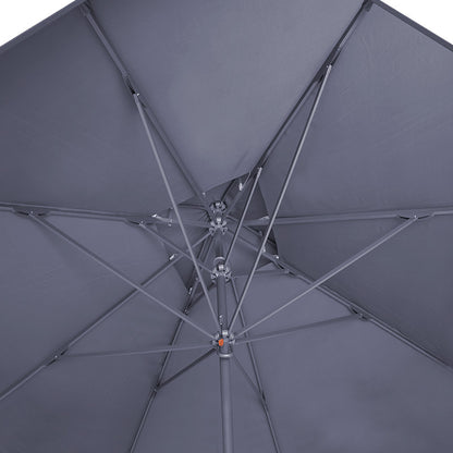 Ομπρέλα Επαγγελματική Juno Τηλεσκοπική Αλουμινίου Χρώμα Ανθρακί 3,5x3,5m