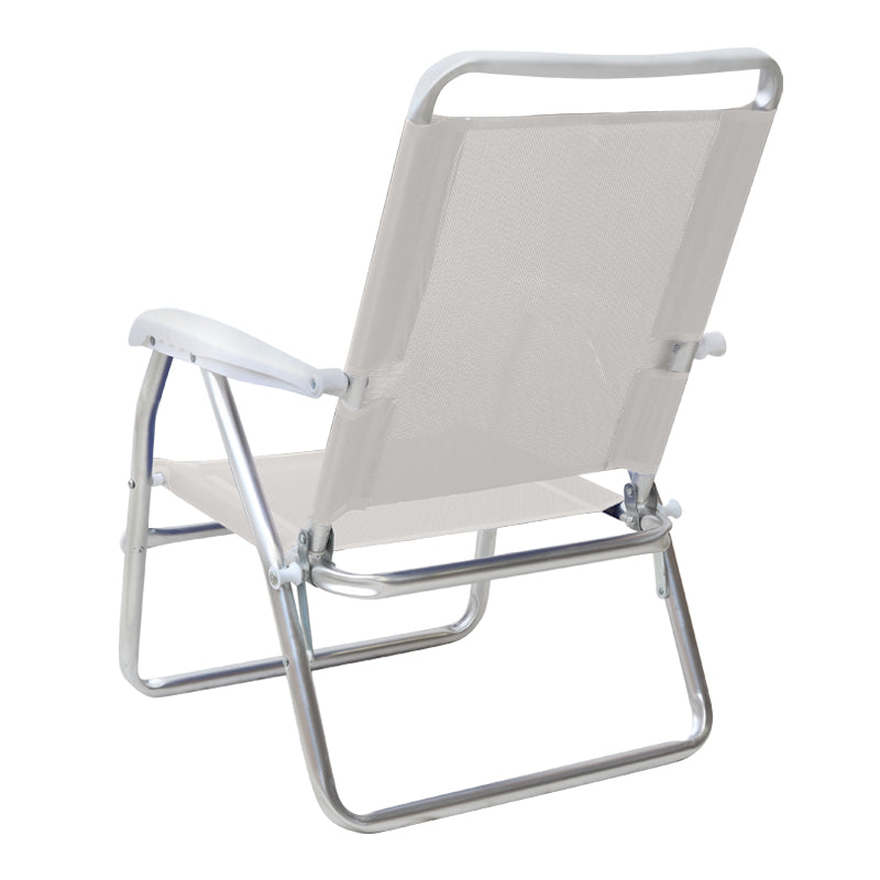 Καρεκλάκι Παραλίας Alu Αλουμινίου Χρώμα Λευκό 54x52x80