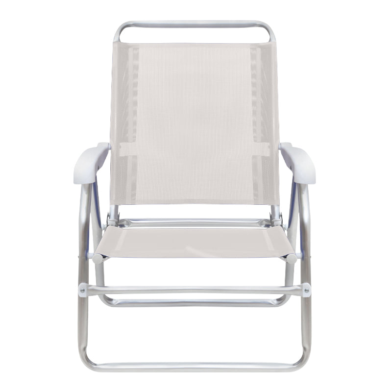 Καρεκλάκι Παραλίας Alu Αλουμινίου Χρώμα Λευκό 54x52x80
