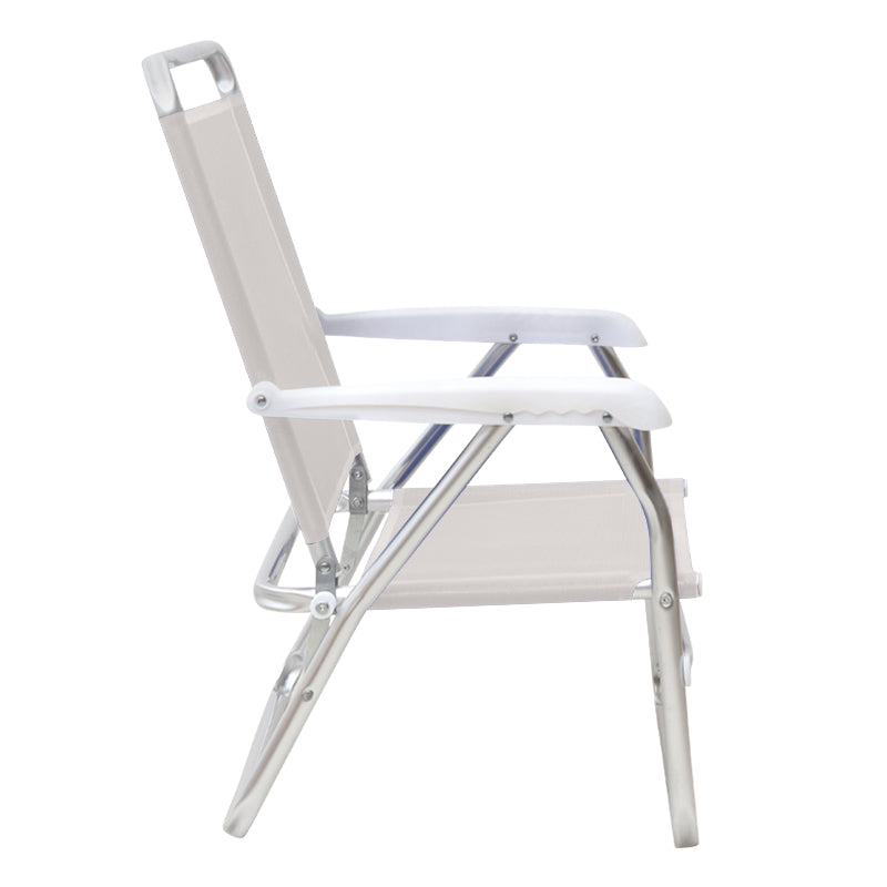 Καρεκλάκι Παραλίας Alu Αλουμινίου Χρώμα Λευκό 54x52x80