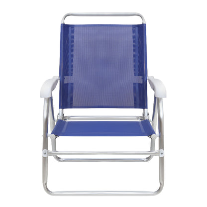 Καρεκλάκι Παραλίας Alu Αλουμινίου Χρώμα Μπλε 54x52x80