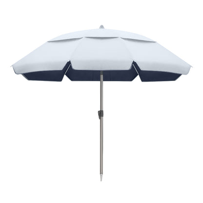 Ομπρέλα Θαλάσσης Αλουμινίου Malibu με UPF 50+ Προστασία Χρώμα Ασημί - Μπλε
