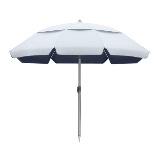 Ομπρέλα Θαλάσσης Αλουμινίου Malibu με UPF 50+ Προστασία Χρώμα Ασημί - Μπλε