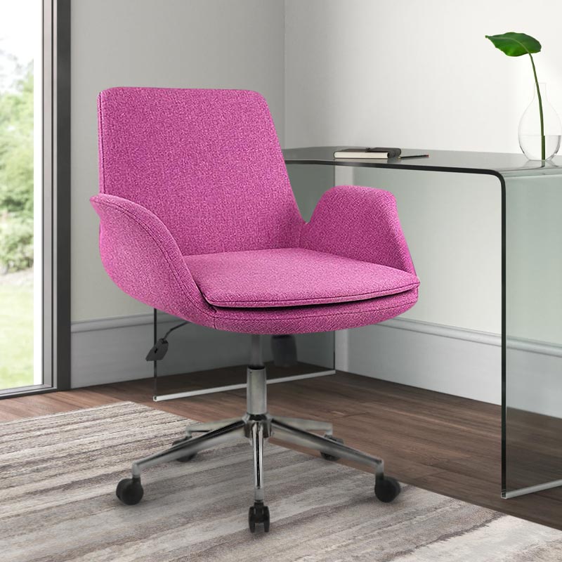 Καρέκλα Εργασίας Maxim Up Υφασμάτινη Χρώμα Ροζ 65X60X90