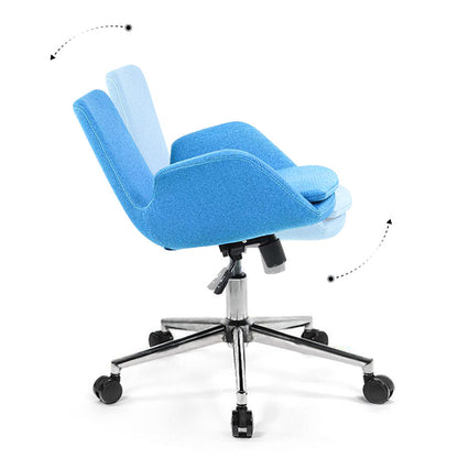 Καρέκλα Εργασίας Maxim Up Υφασμάτινη Χρώμα Γαλάζιο 65X60X90