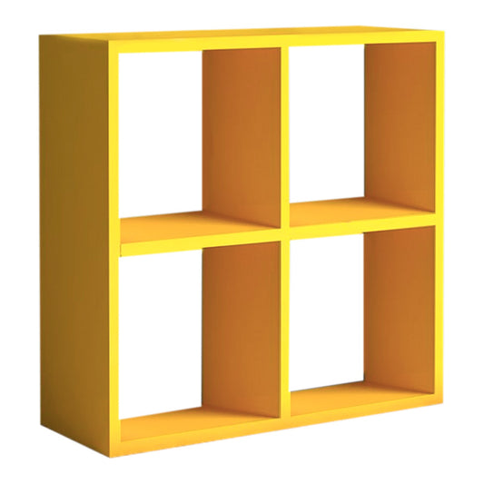 Βιβλιοθήκη Cube Από Μελαμίνη Χρώμα Κίτρινο 60X23X60