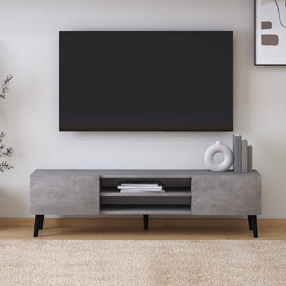 Έπιπλο Τηλεόρασης Plane Χρώμα Γκρι Ρετρό 150x32x46