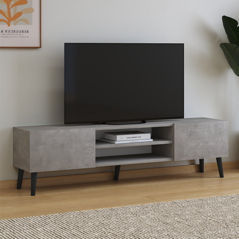 Έπιπλο Τηλεόρασης Plane Χρώμα Γκρι Ρετρό 150x32x46