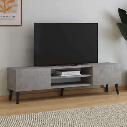 Έπιπλο Τηλεόρασης Plane Χρώμα Γκρι Ρετρό 150x32x46