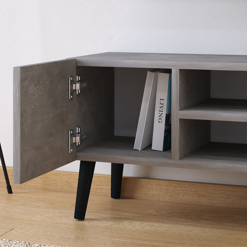 Έπιπλο Τηλεόρασης Porto Χρώμα Γκρι Ρετρό 90x32x42