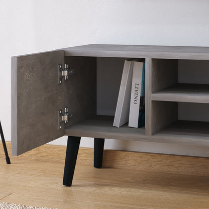 Έπιπλο Τηλεόρασης Porto Χρώμα Γκρι Ρετρό 90x32x42