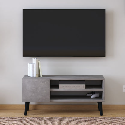 Έπιπλο Τηλεόρασης Porto Χρώμα Γκρι Ρετρό 90x32x42