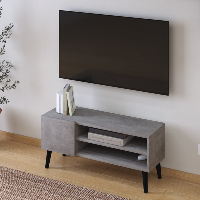 Έπιπλο Τηλεόρασης Porto Χρώμα Γκρι Ρετρό 90x32x42