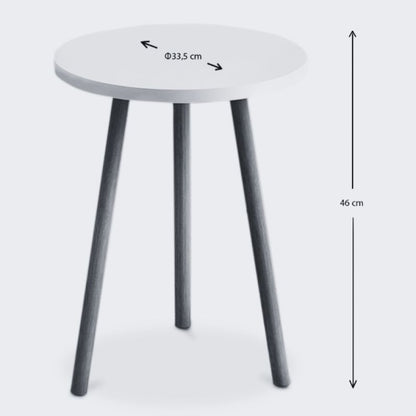Βοηθητικό Τραπεζάκι Roma Χρώμα Γκρι Ρετρό 33,5x33,5x46