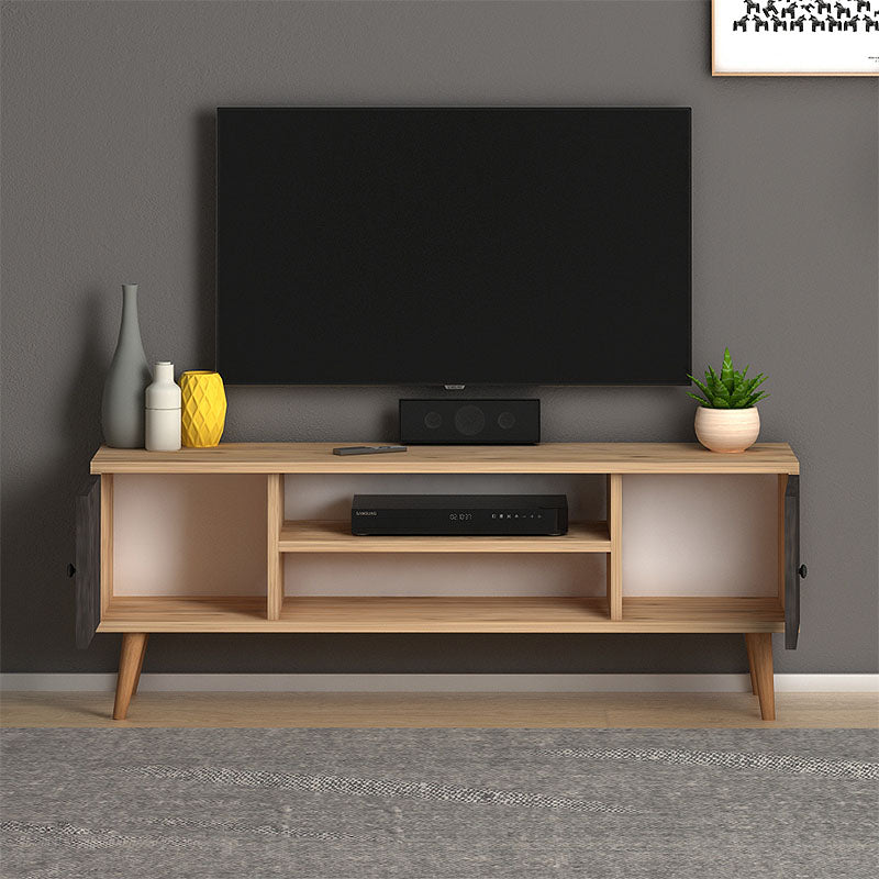 Έπιπλο Τηλεόρασης Parma από Μελαμίνη Χρώμα Industrial Grey - Oak 120x30x40