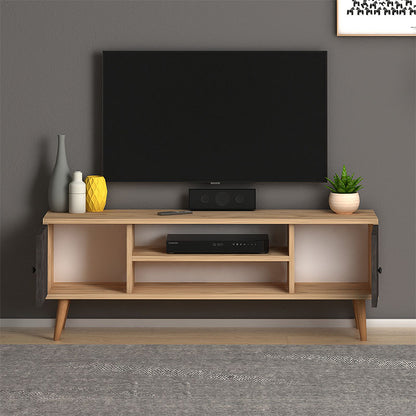 Έπιπλο Τηλεόρασης Parma από Μελαμίνη Χρώμα Industrial Grey - Oak 120x30x40