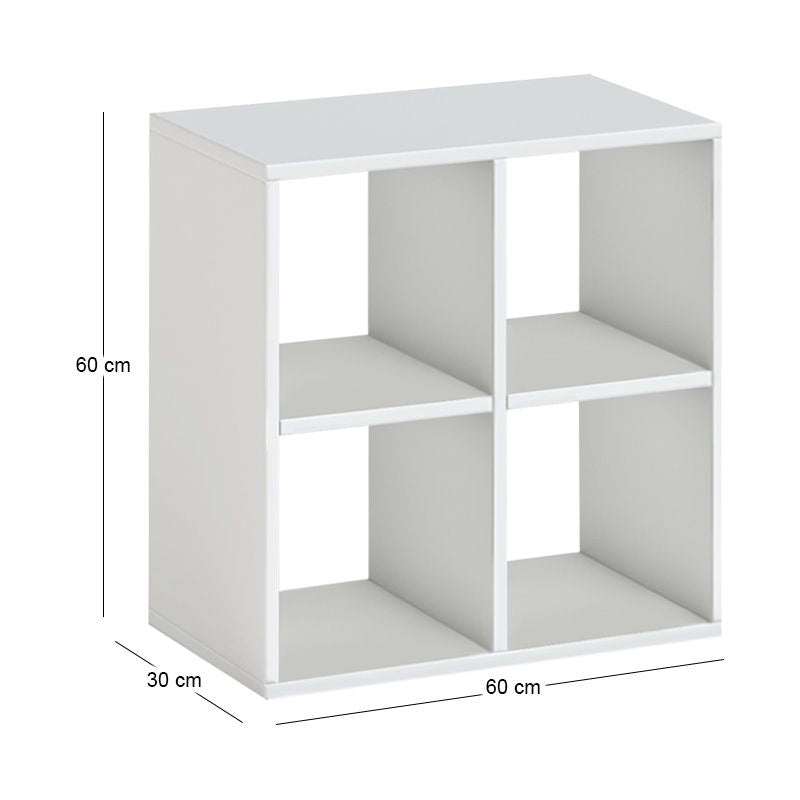 Βιβλιοθήκη Cube Χρώμα Λευκό 60x30x60