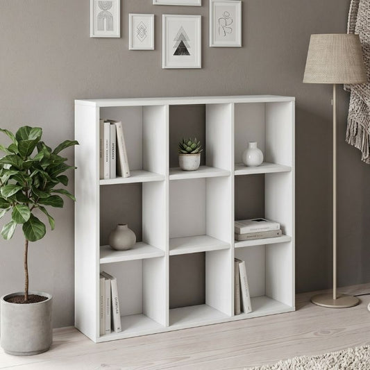Βιβλιοθήκη Cube Χρώμα Λευκό 90x30x90