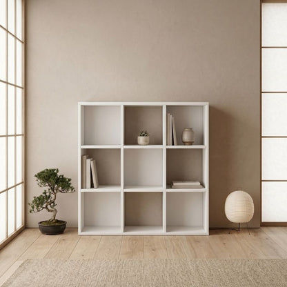 Βιβλιοθήκη Cube Χρώμα Λευκό 90x30x90