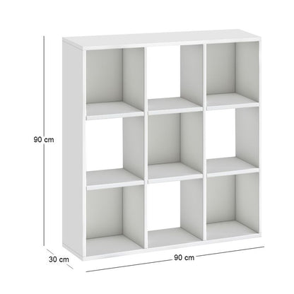 Βιβλιοθήκη Cube Χρώμα Λευκό 90x30x90