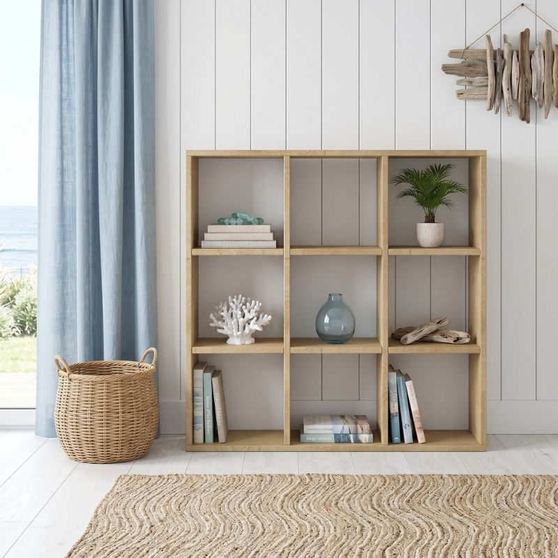Βιβλιοθήκη Cube Χρώμα Sapphire Oak 90x30x90