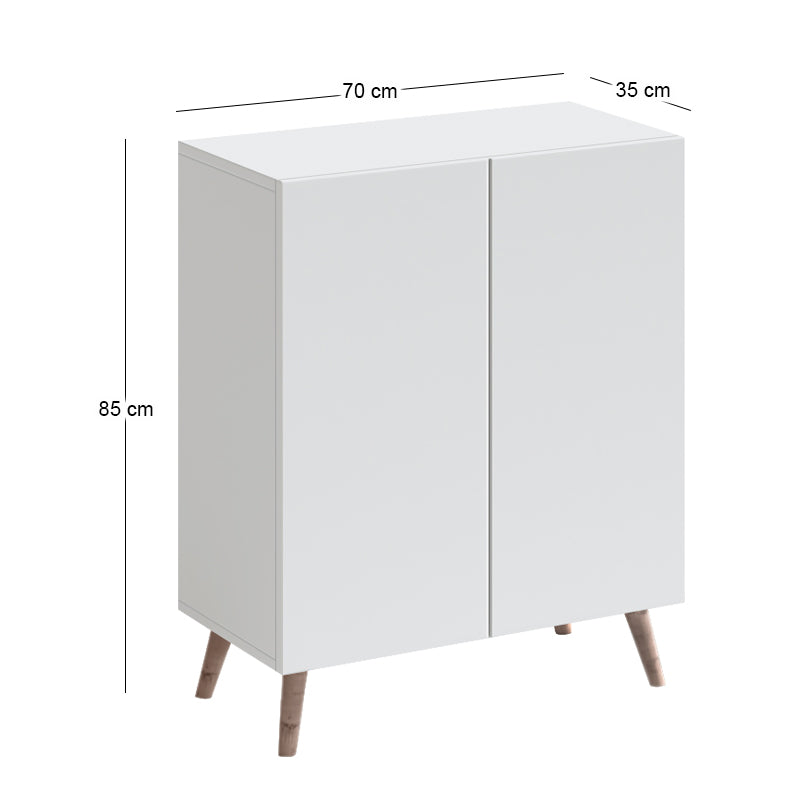 Παπουτσοθήκη Luce Χρώμα Λευκό 70x35x85