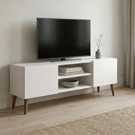 Έπιπλο Τηλεόρασης Etna Χρώμα Λευκό 150x30x45