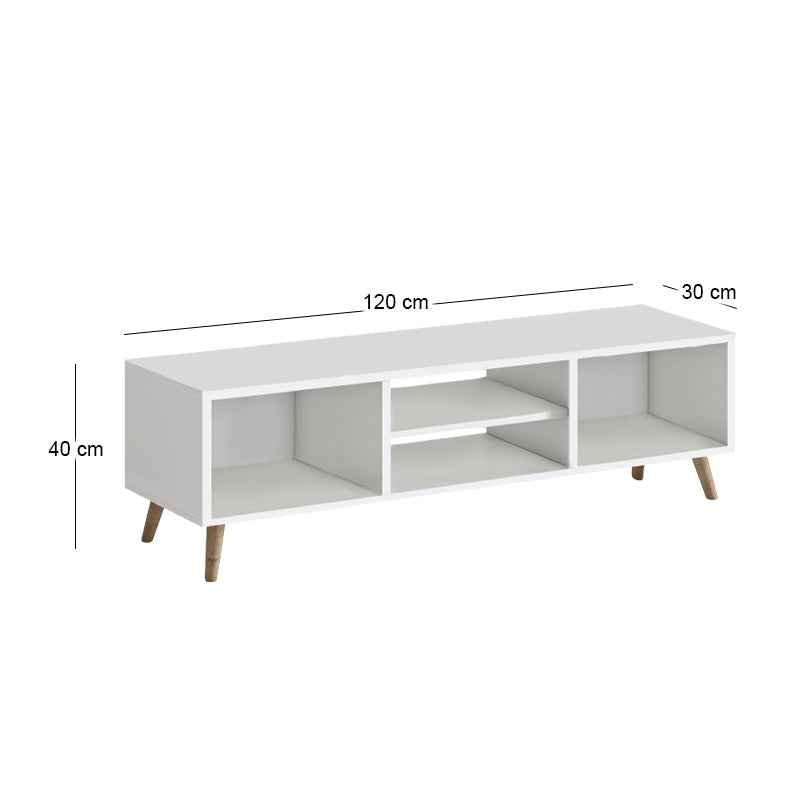 Έπιπλο Τηλεόρασης Loren Χρώμα Λευκό 120x30x40