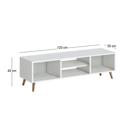 Έπιπλο Τηλεόρασης Loren Χρώμα Λευκό 120x30x40