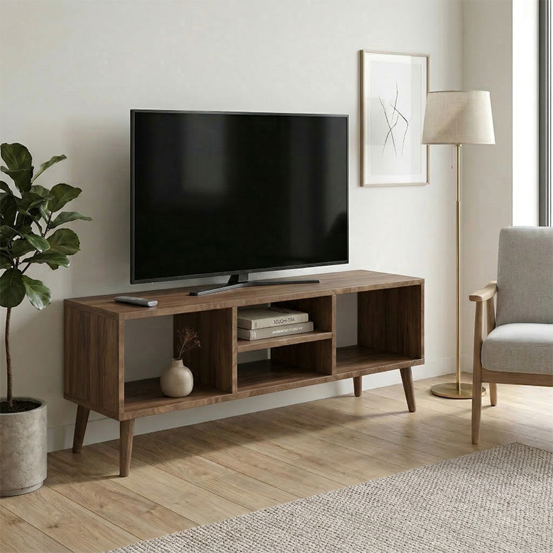 Έπιπλο Τηλεόρασης Loren Χρώμα Καρυδί 120x30x40