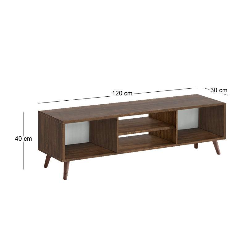 Έπιπλο Τηλεόρασης Loren Χρώμα Καρυδί 120x30x40