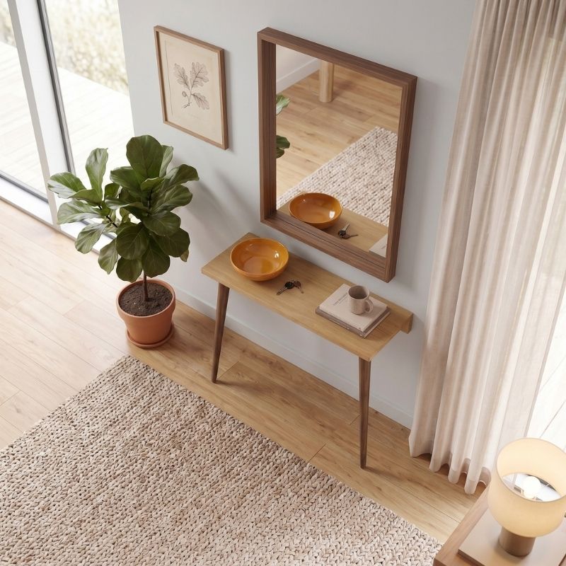 Κονσόλα Επιτοίχια Moca Χρώμα Sapphire Oak 60x22x77