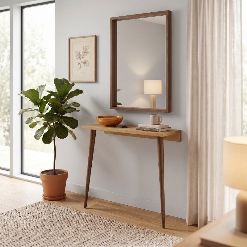 Κονσόλα Επιτοίχια Moca Χρώμα Sapphire Oak 60x22x77