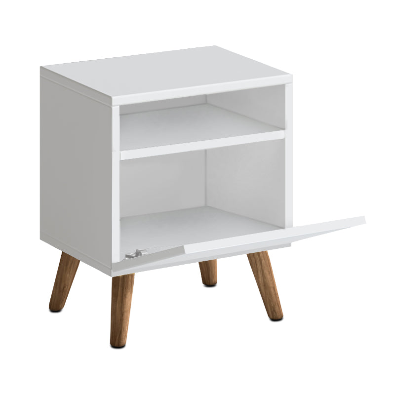 Κομοδίνο Sole Χρώμα Λευκό 40x30x47,6