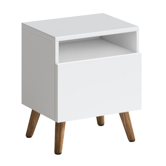 Κομοδίνο Sole Χρώμα Λευκό 40x30x47,6