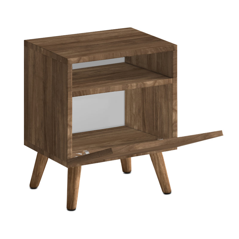 Κομοδίνο Sole Χρώμα Καρυδί 40x30x47,6