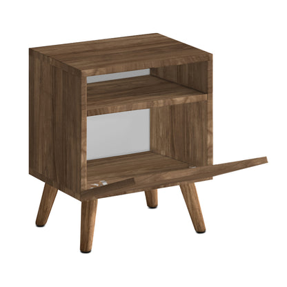 Κομοδίνο Sole Χρώμα Καρυδί 40x30x47,6