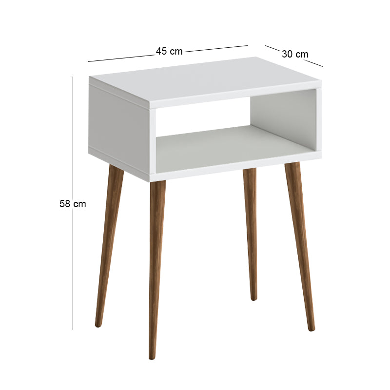 Κομοδίνο Gola Χρώμα Λευκό 45x30x58