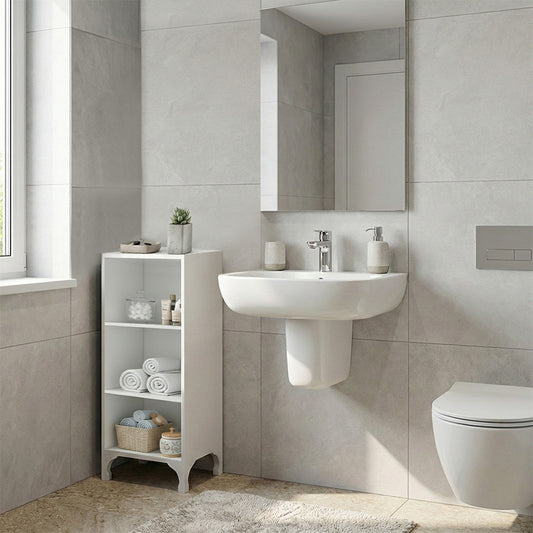 Βιβλιοθήκη - Ραφιέρα Clare Χρώμα Λευκό 30x20x88