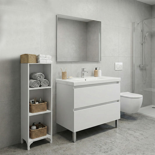 Βιβλιοθήκη - Ραφιέρα Clare Χρώμα Λευκό 30x20x108