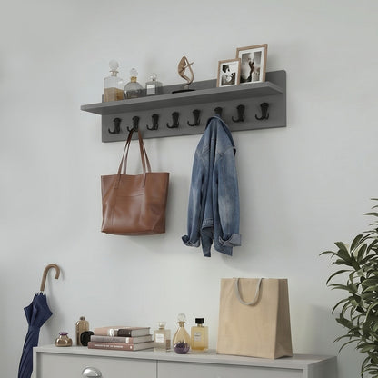 Κρεμάστρα Τοίχου Vettini Χρώμα Ανθρακί 100x12x20