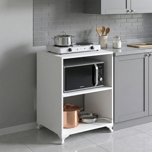 Έπιπλο Κουζίνας για Φουρνάκι Nadine Χρώμα Λευκό 60x56x85